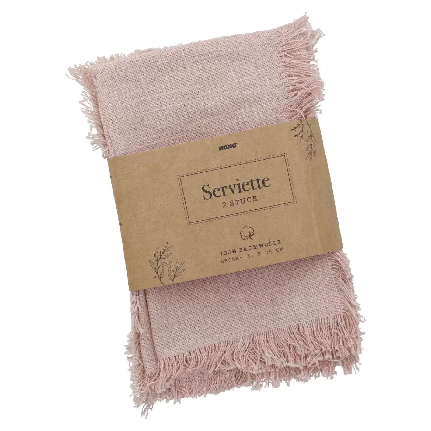 NANU-NANA 2er Set Serviette, Rosa, 35 X 35 Cm Best Sale