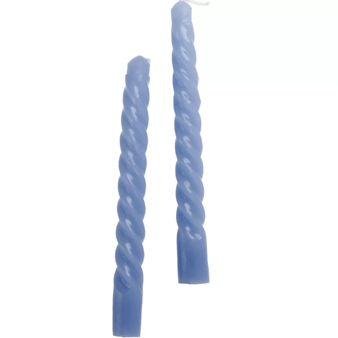 NANU-NANA 2er Set Stabkerze, Gedreht, Grau/blau, 18 Cm Cheap