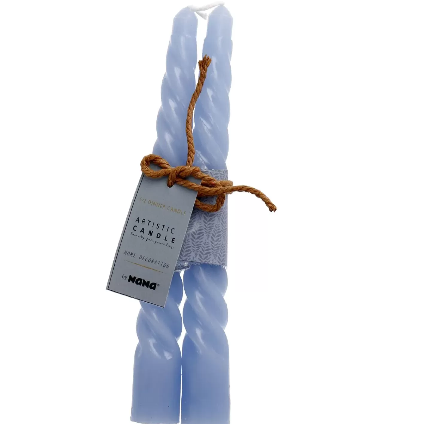 NANU-NANA 2er Set Stabkerze, Gedreht, Grau/blau, 18 Cm Cheap