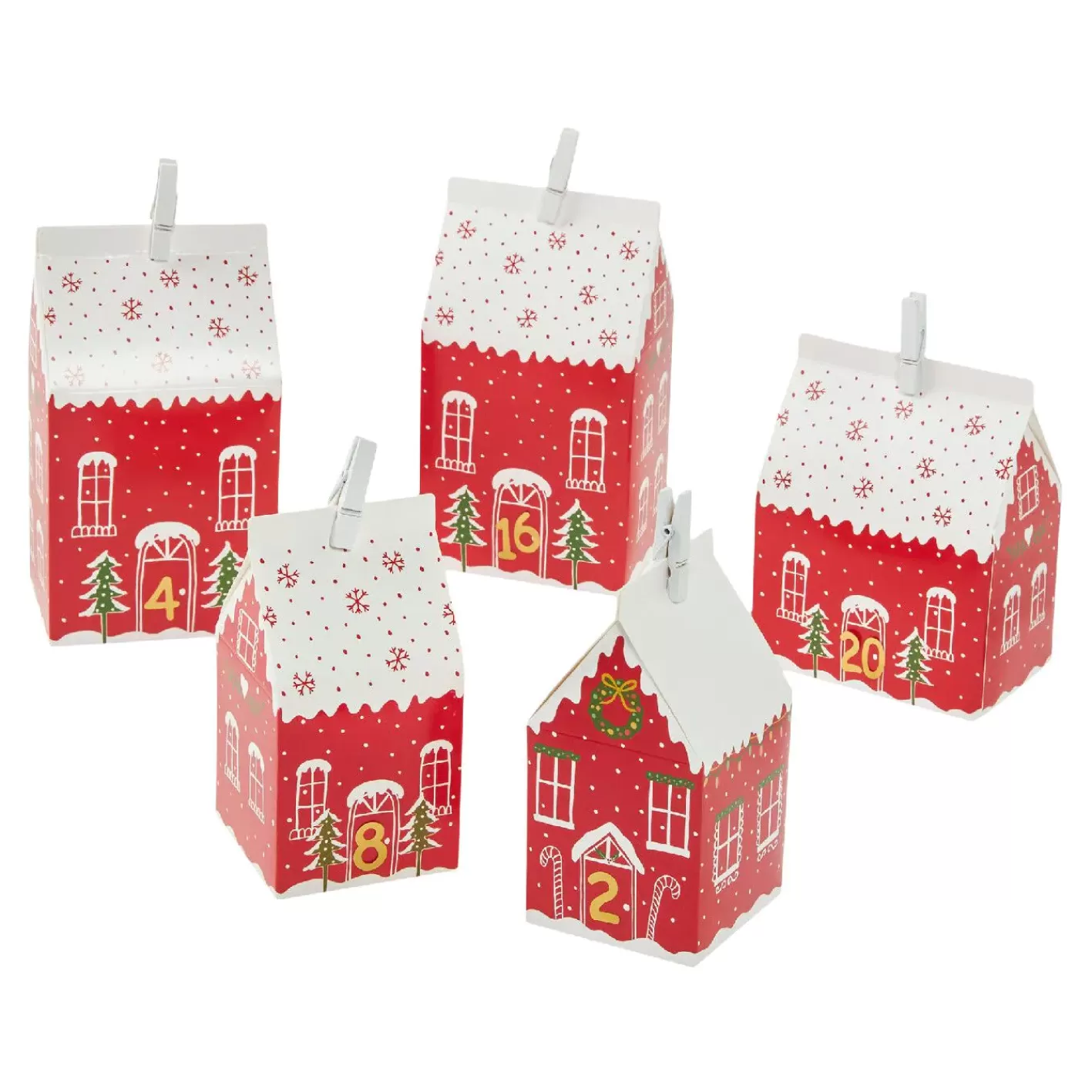 NANU-NANA Adventskalender-Set Haus, Rot Discount