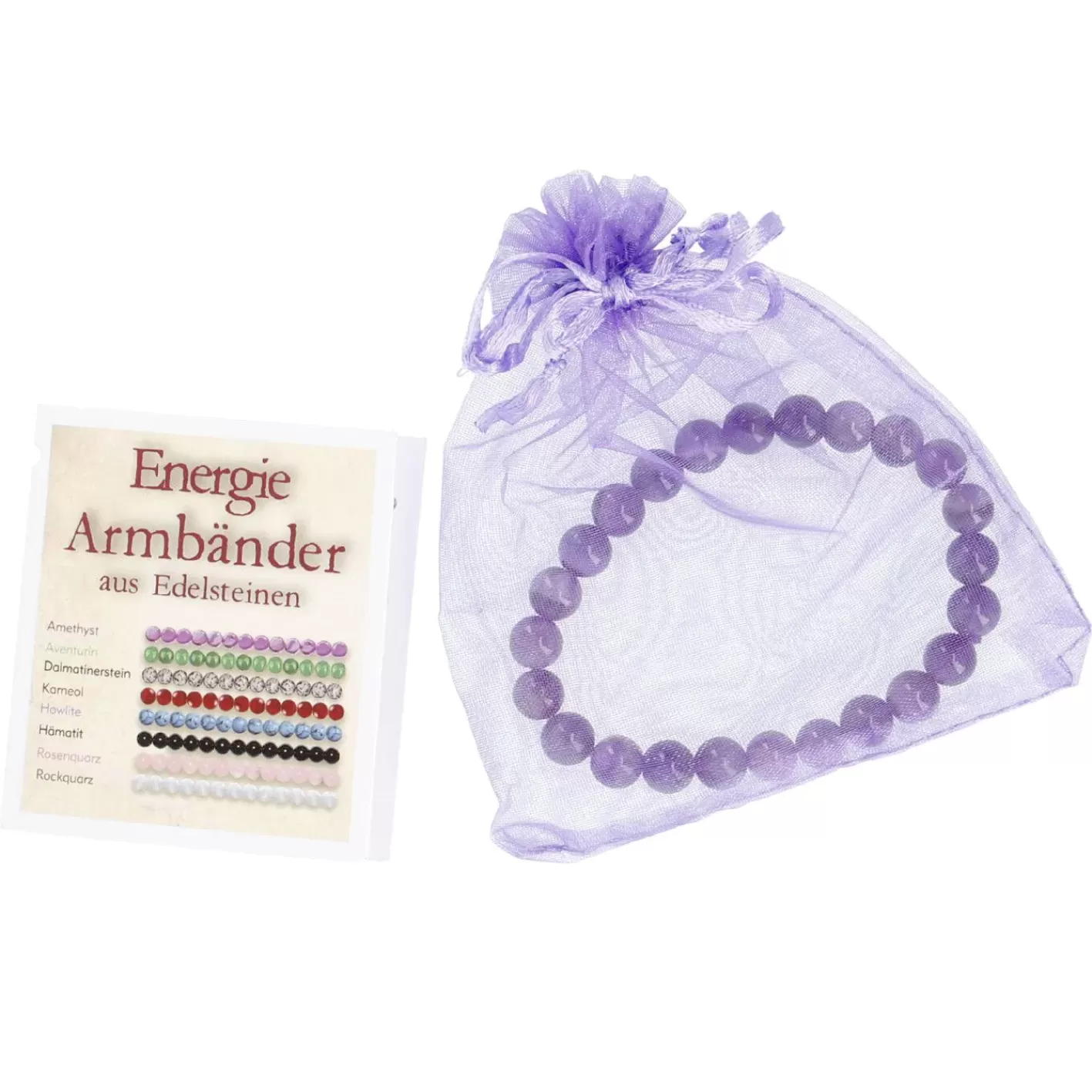 NANU-NANA Armband Edelstein-Energie, Amethyst/lila Outlet