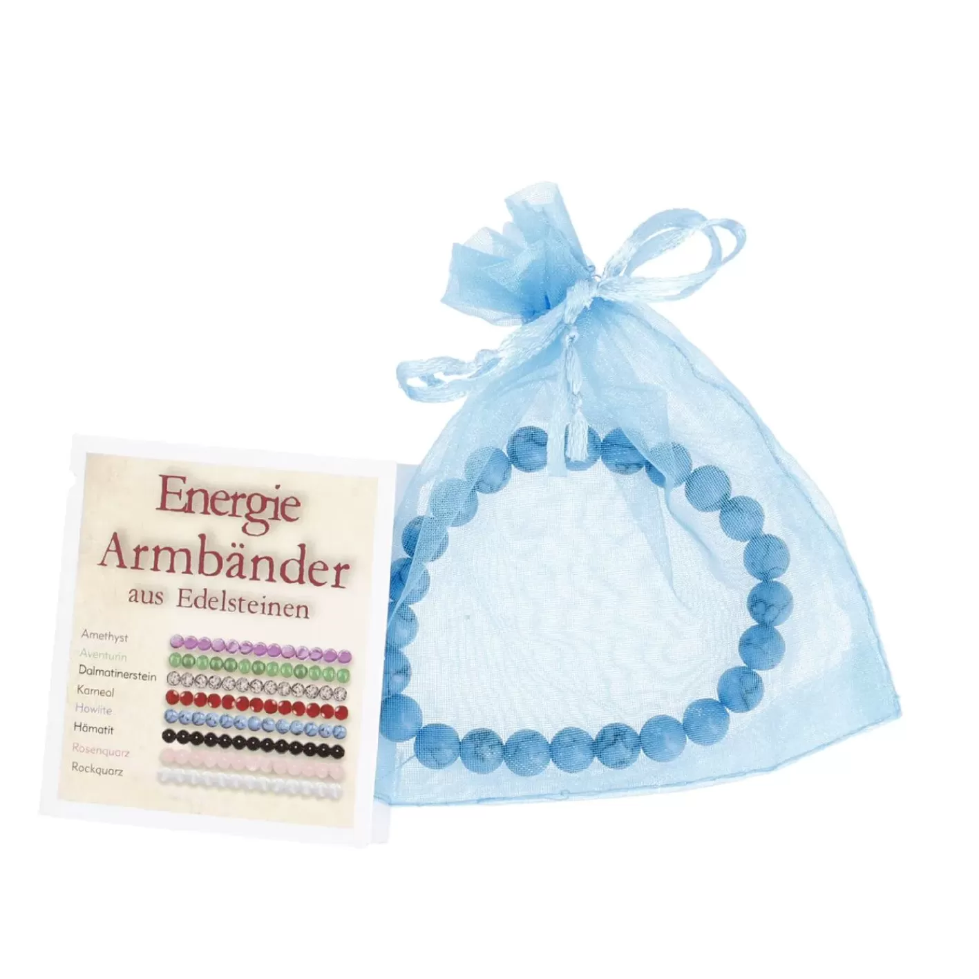 NANU-NANA Armband Edelstein-Energie, Howlite/blau Clearance