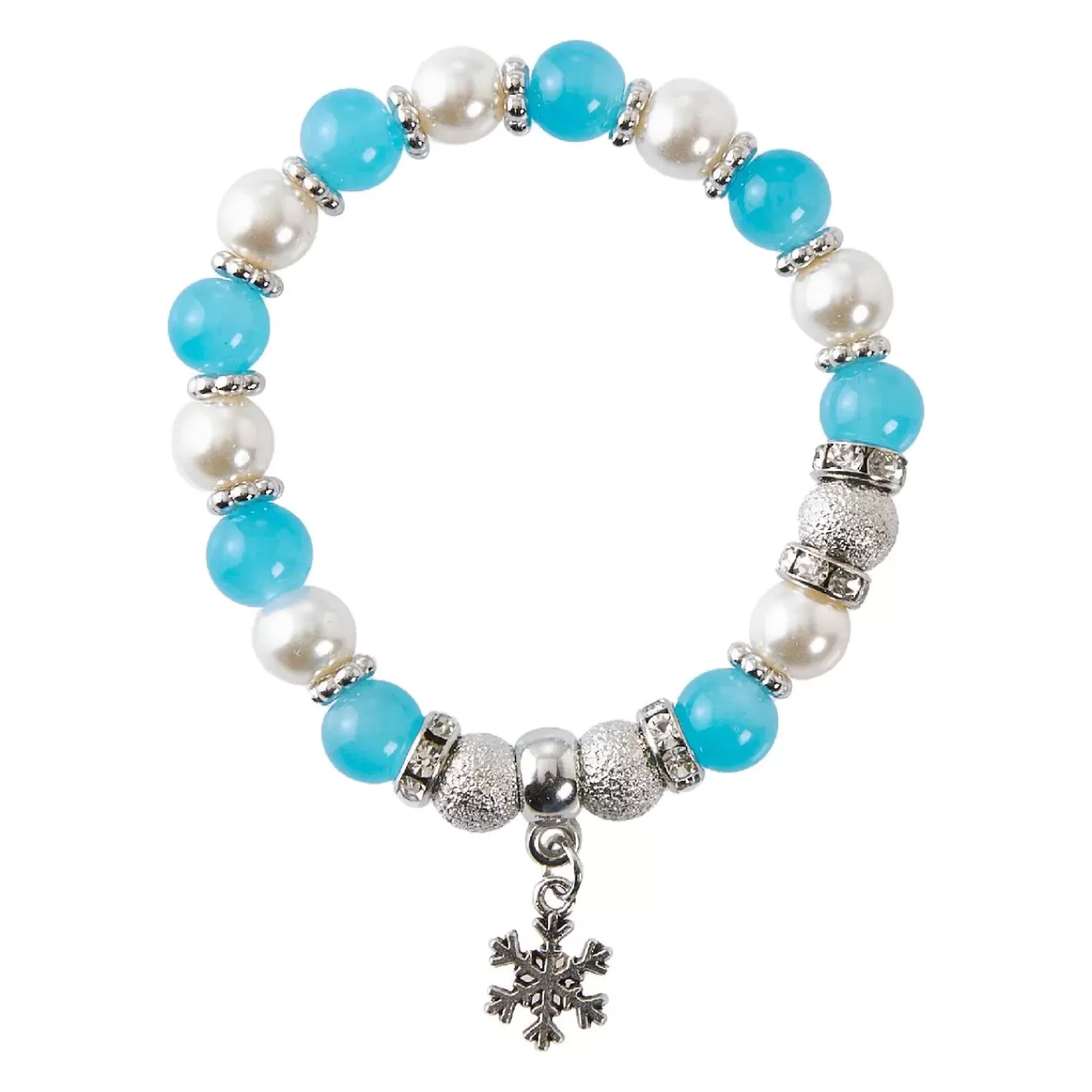 NANU-NANA Armband Weihnachten, Schneeflocke, Blau/silber Shop