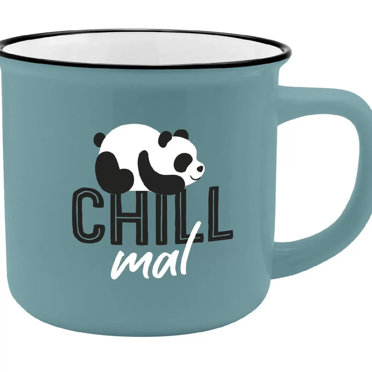 NANU-NANA Becher Emaille-Optik, Chill Mal, 350 Ml Fashion