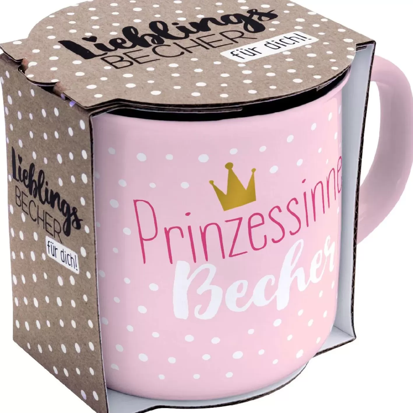 NANU-NANA Becher Emaille-Optik, Prinzessin, 350 Ml Outlet