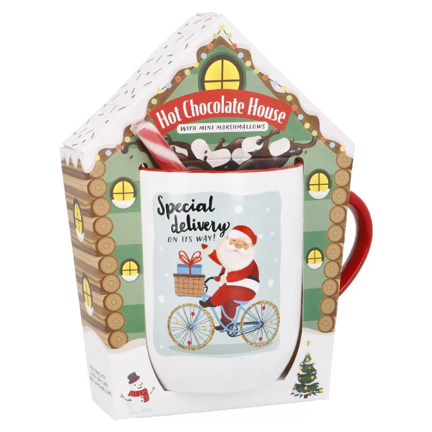 NANU-NANA Geschenk-Set Trinkschokolade + Becher, Haus/Fahrrad Shop