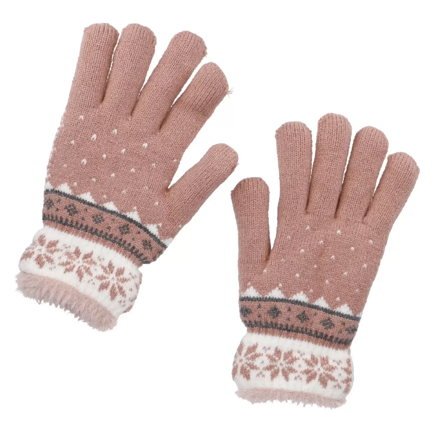 NANU-NANA Handschuhe Schneeflocke, Rosa Discount