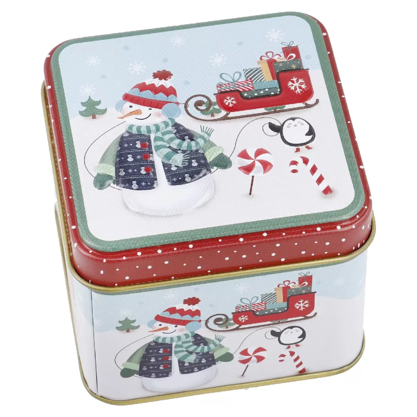 NANU-NANA Keksdose Mini, Schneemann/blau, 8 X 8 X 6 Cm Discount