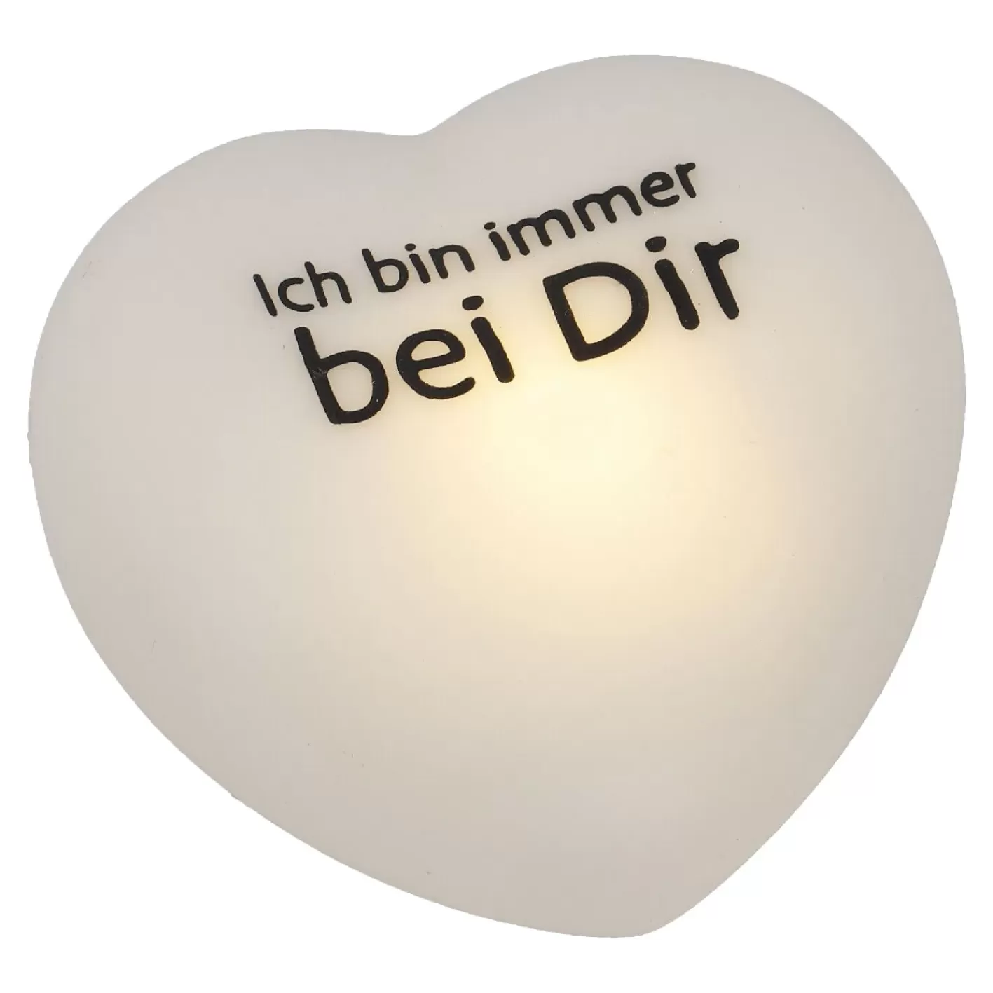 NANU-NANA LED-Herz Mit Spruch, Bei Dir, Weiß Outlet