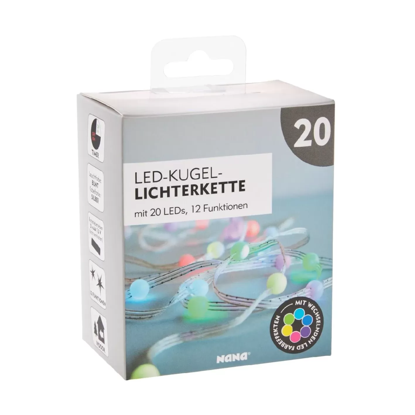 NANU-NANA Lichterkette Funktion, RGB, 20er New