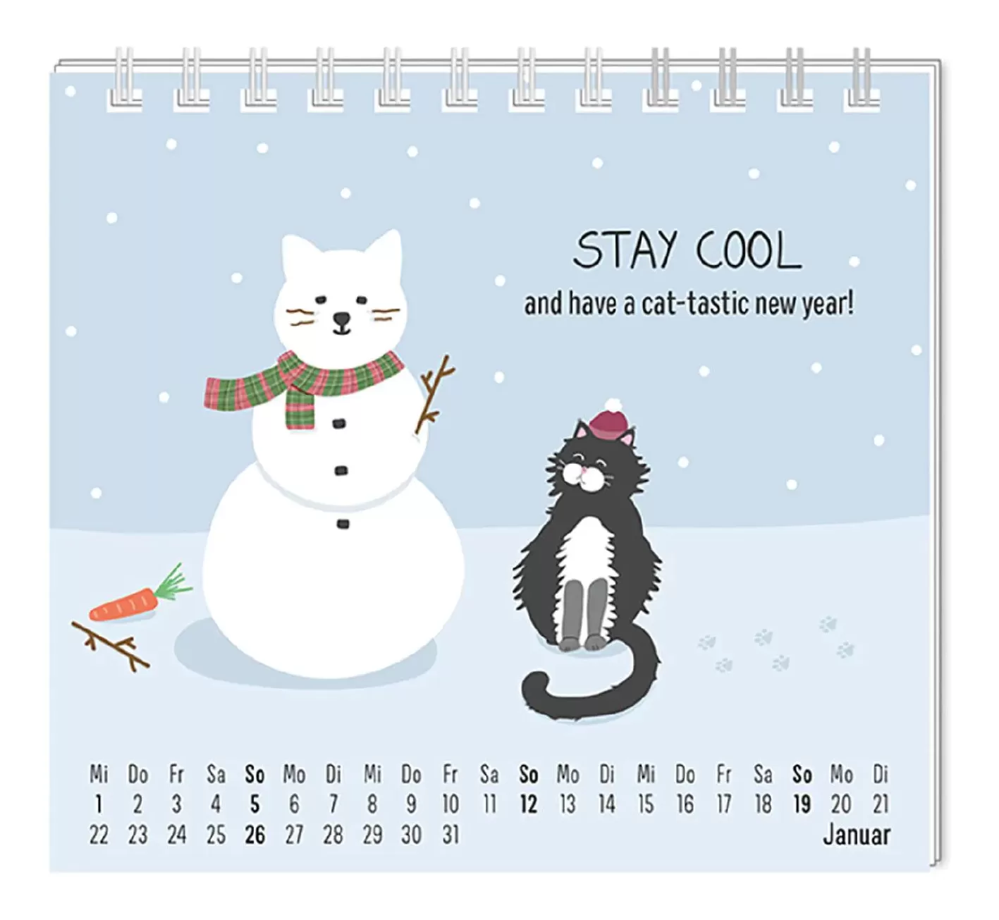 NANU-NANA Mini-Tischkalender 2025, Katzen Best Sale