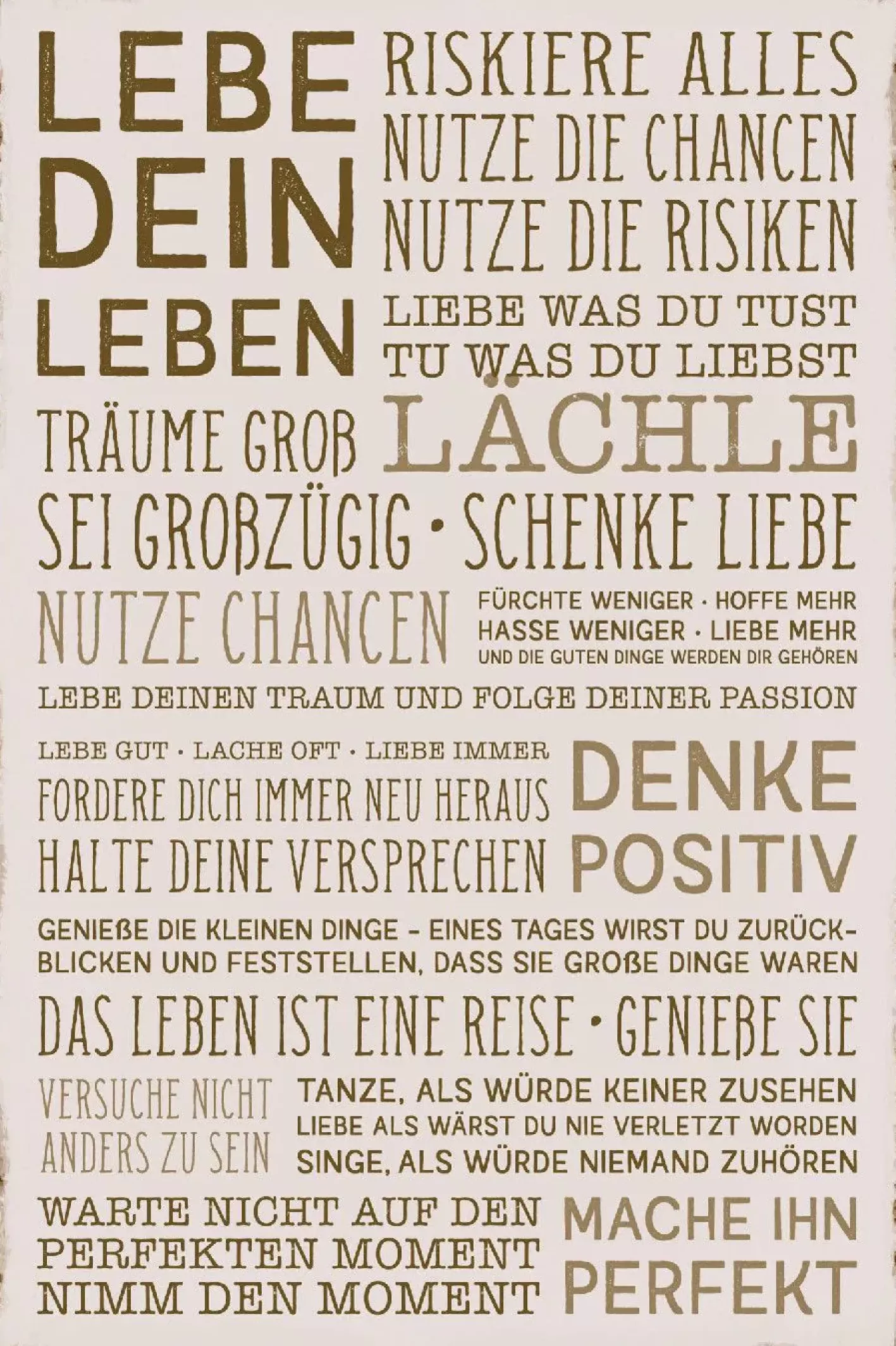 NANU-NANA Poster Du Lebst Nur Einmal, Nr. 60 Discount