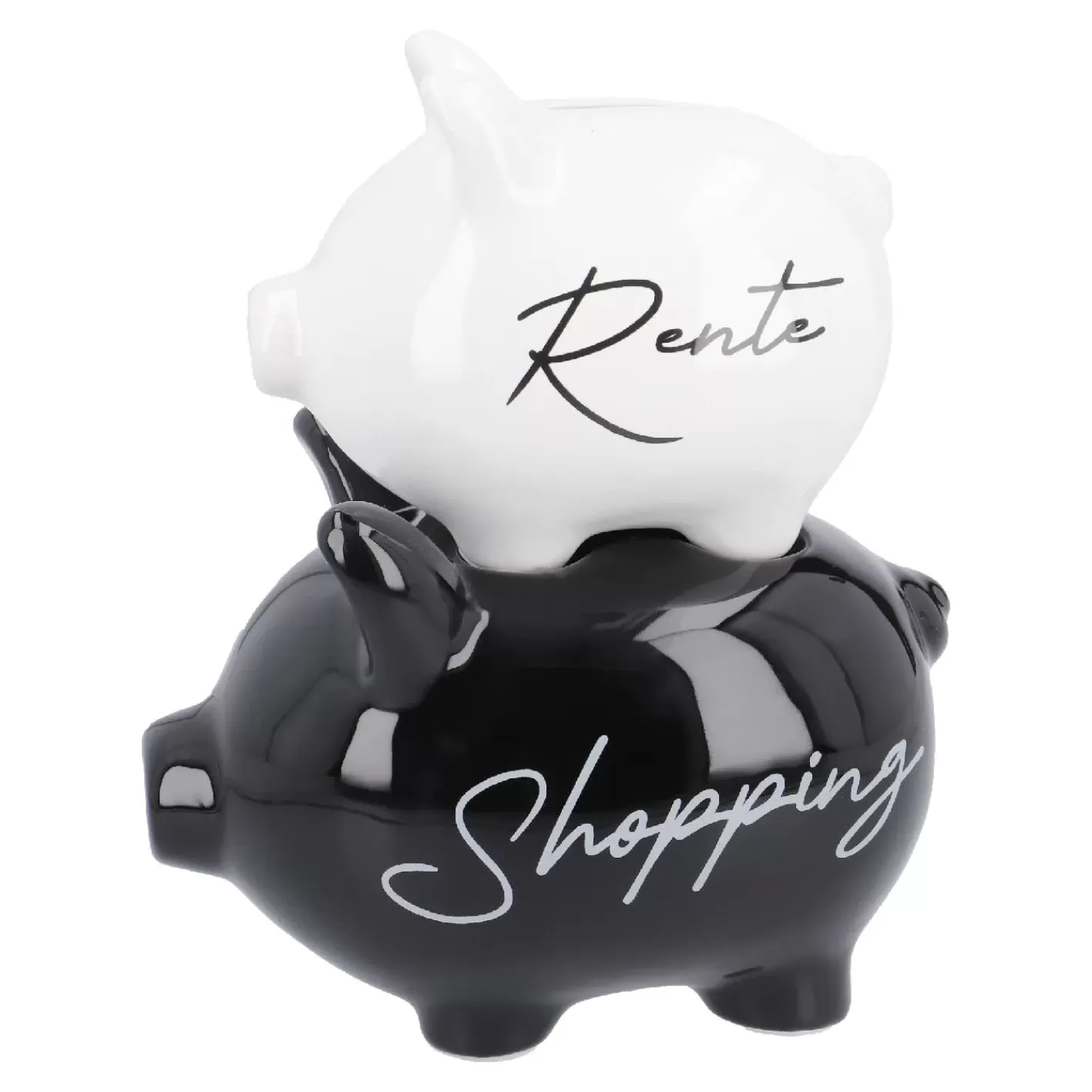 NANU-NANA Spardose 2er Schwein, Rente/Shopping Sale