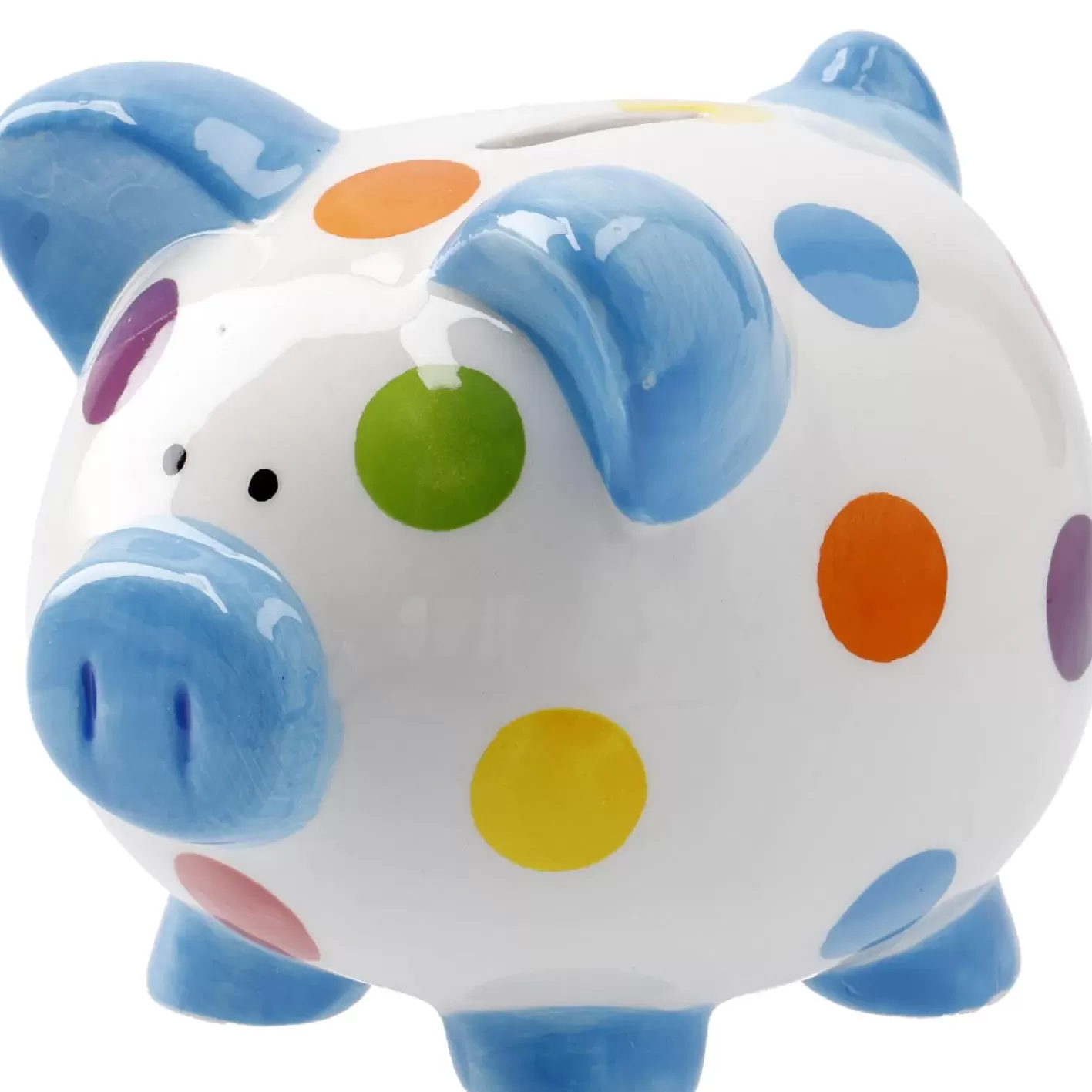 NANU-NANA Sparschwein Punkte, Blau, 13 Cm Store