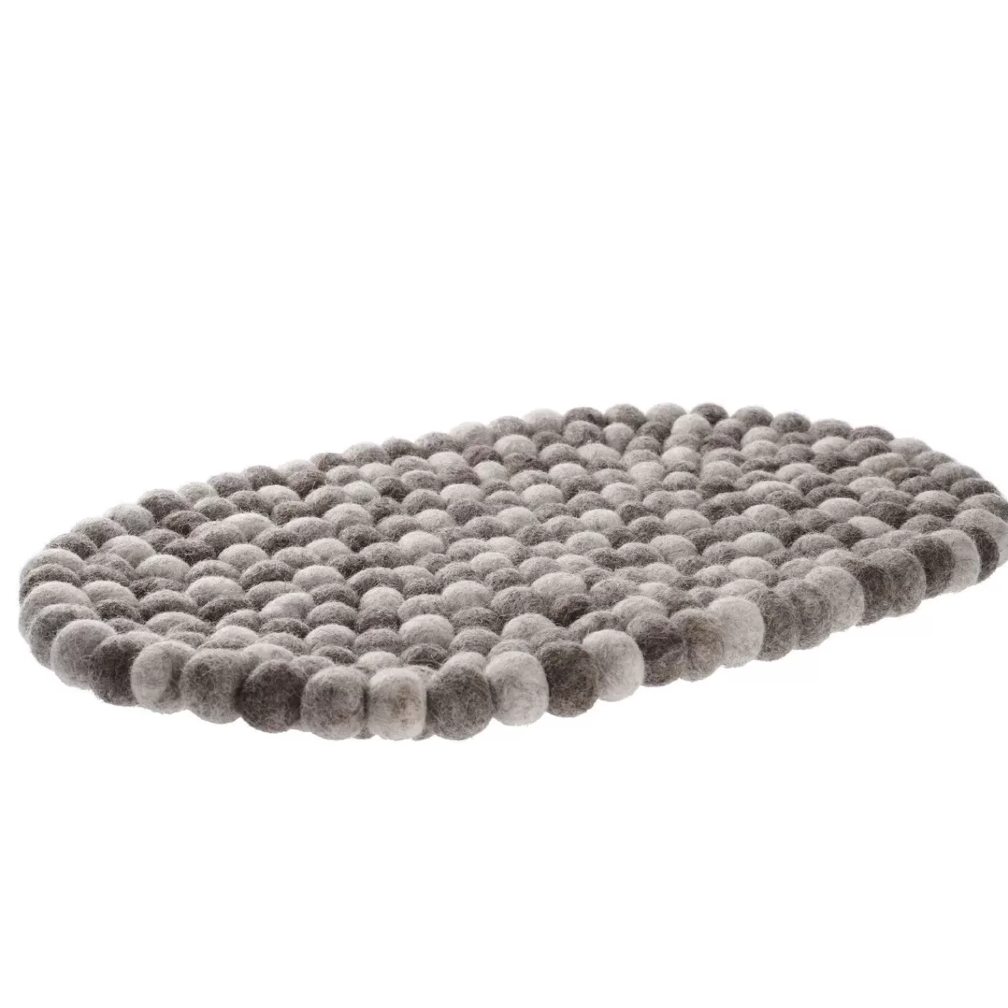 NANU-NANA Untersetzer Filzkugeln, Oval/taupe, 40 Cm Clearance