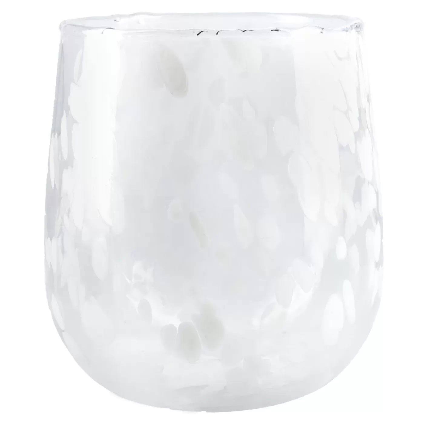 NANU-NANA Vase Tupfen, Bauchig/weiß, 16 Cm Store