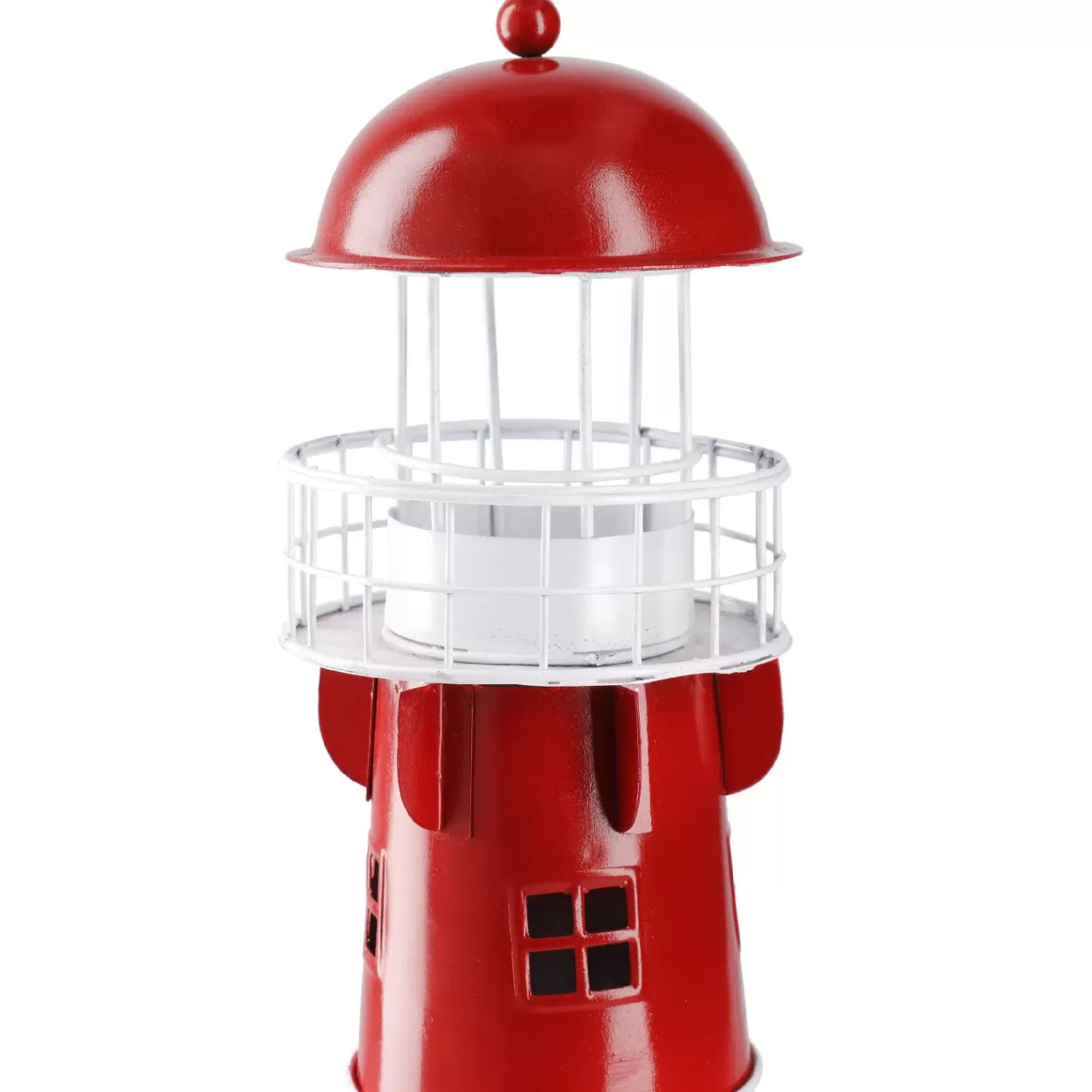 NANU-NANA Windlicht Leuchtturm, Rot/weiß, 36 Cm Hot